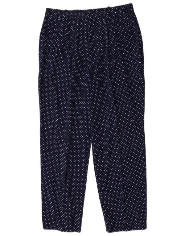 Женские брюки чинос Peter Hahn UK 18 XL W36 L29 Темно-синие в пятнистый цвет