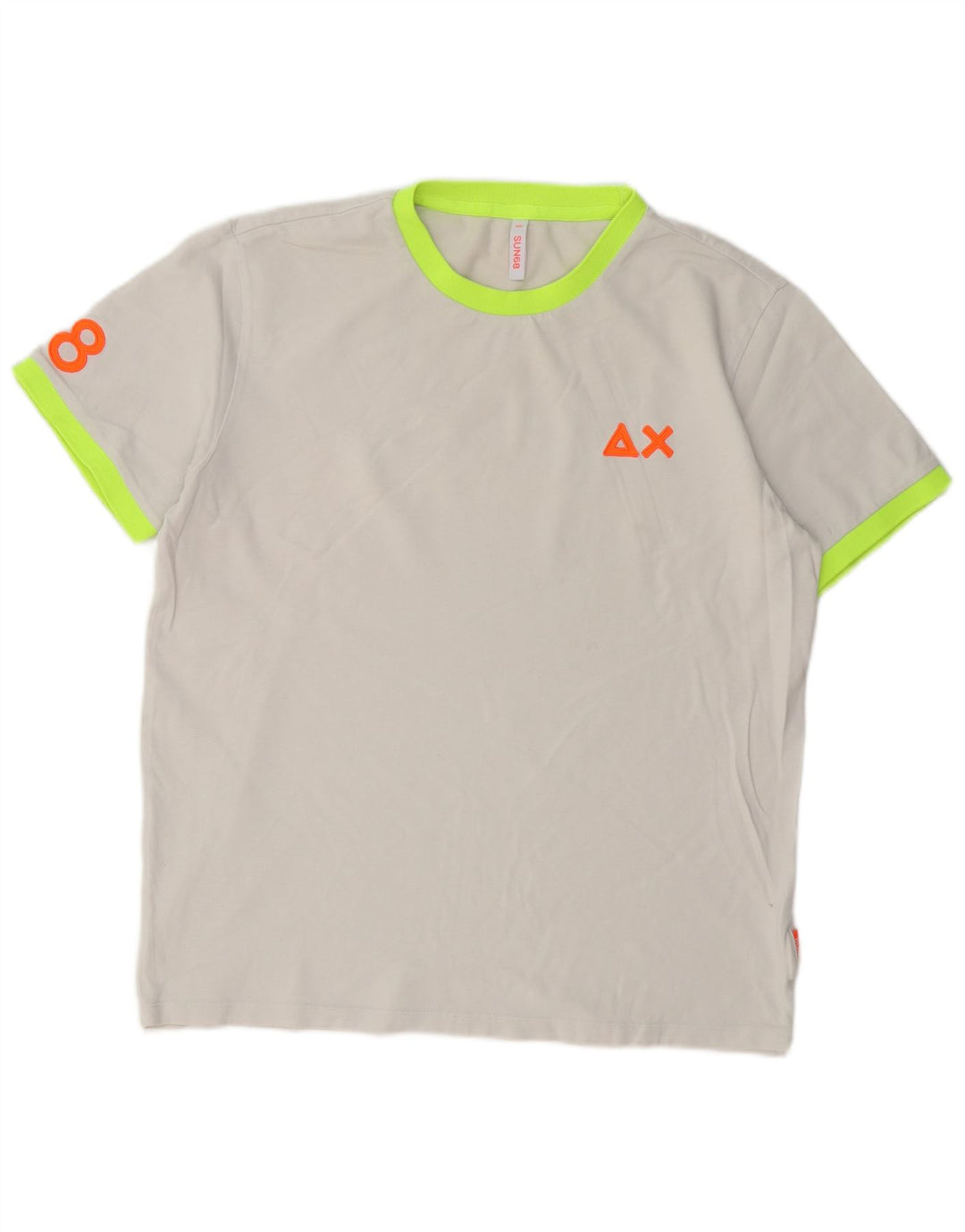 Sun68 Мужская футболка с рисунком, топ 2XL, серый хлопок