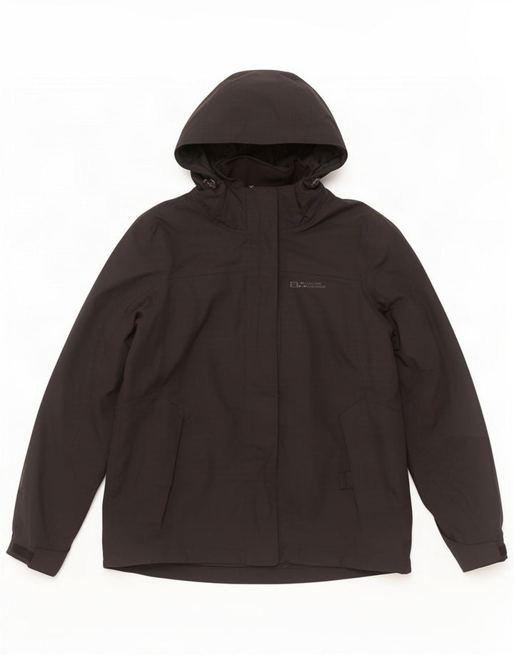 Женская дождевик с капюшоном Mountain Warehouse UK 12, средний черный полиэстер