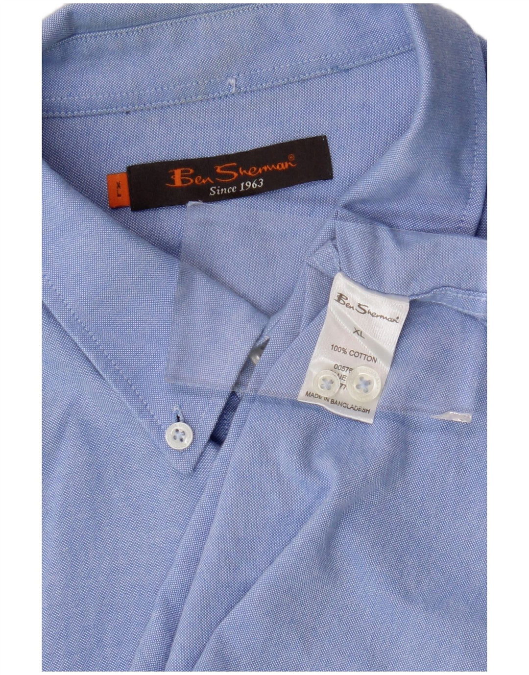Мужская рубашка Ben Sherman XL, синяя, хлопок