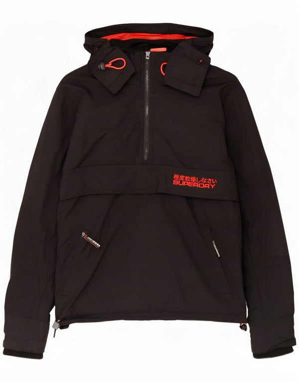 Superdry Мужская дождевик с капюшоном и графическим рисунком Windcagoule UK 40, большая черная