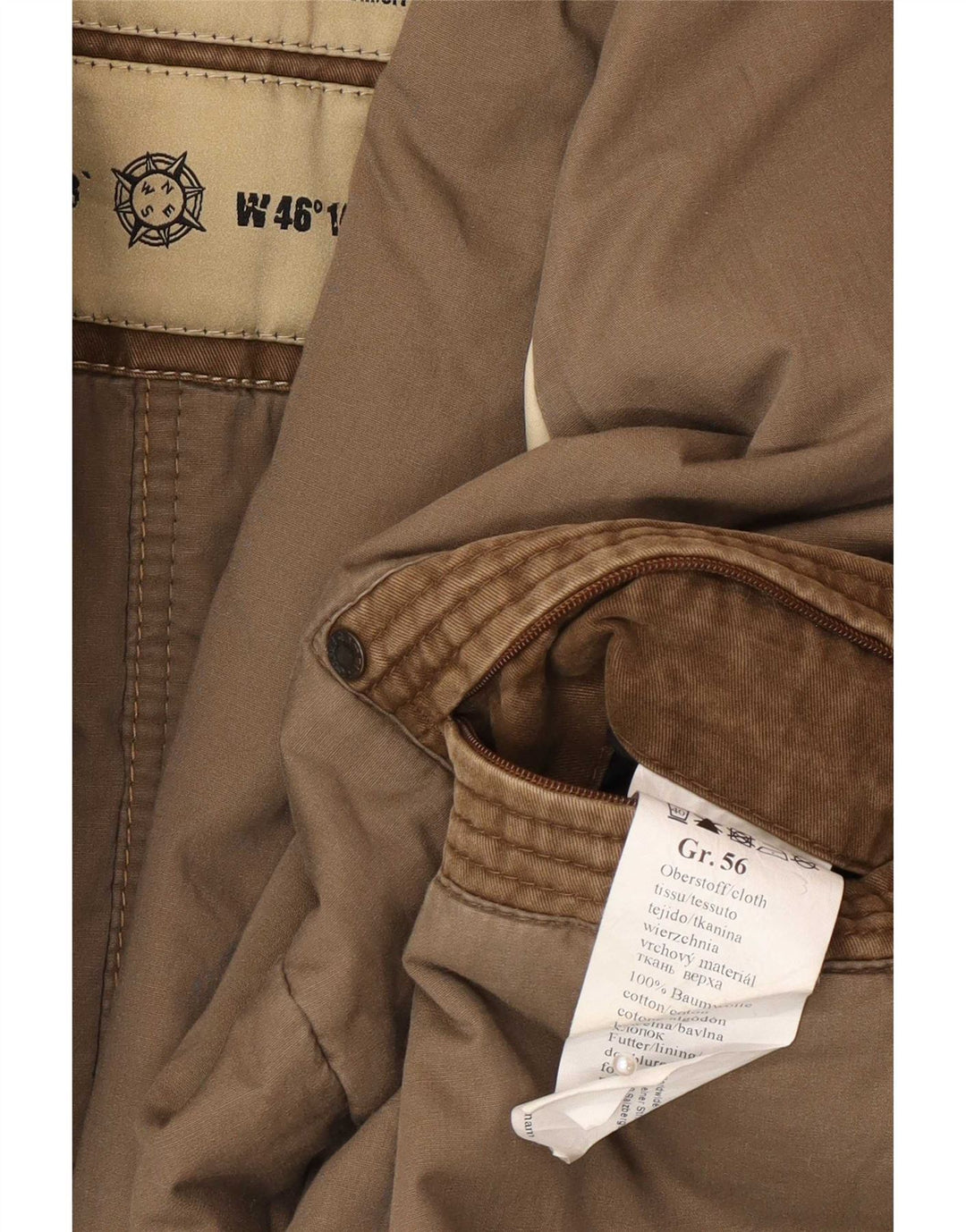 Мужская куртка в стиле милитари Camel Active IT 56 3XL Коричневый хлопок