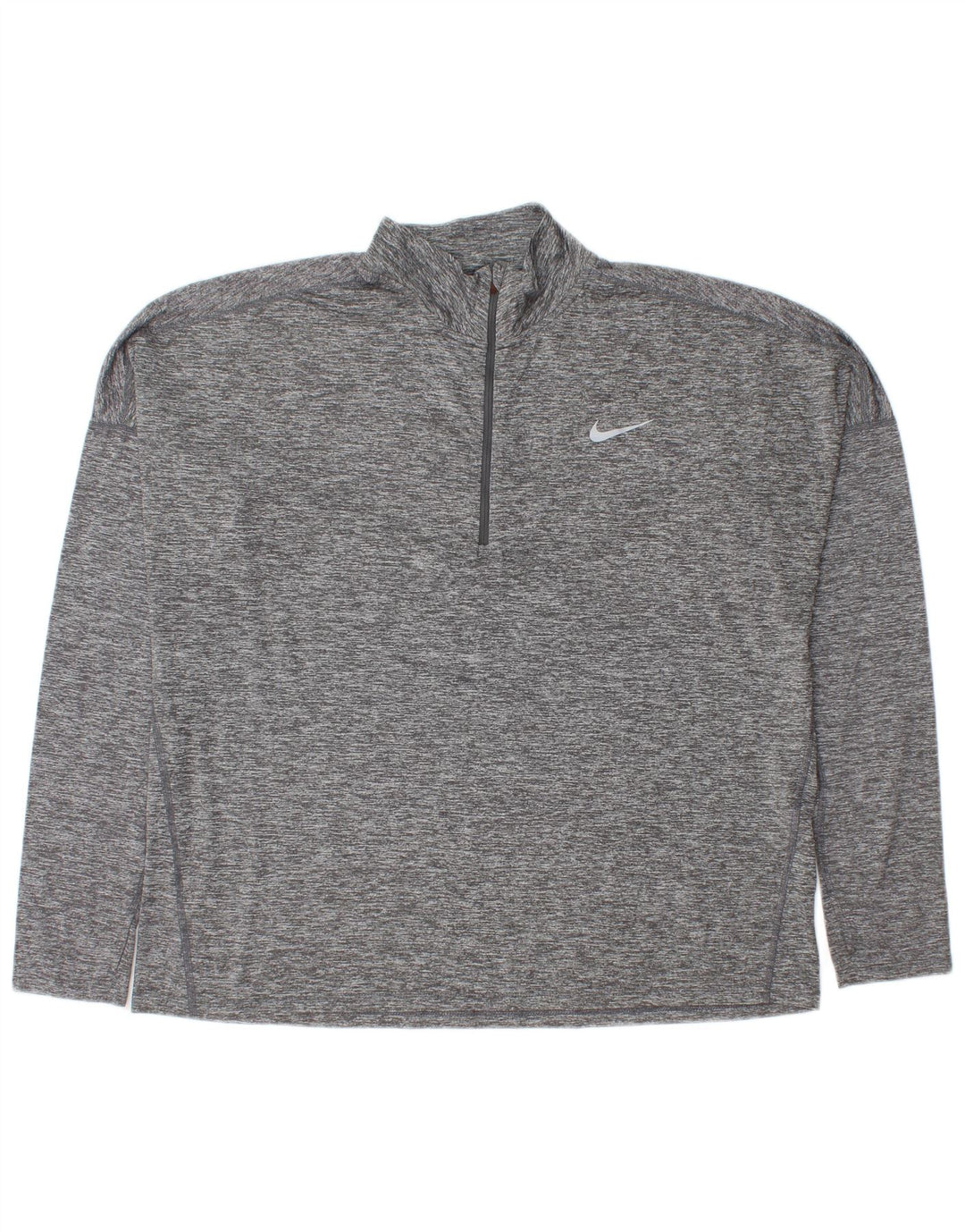 Мужской пуловер с воротником на молнии Nike, XL, серый полиэстер с крапинками