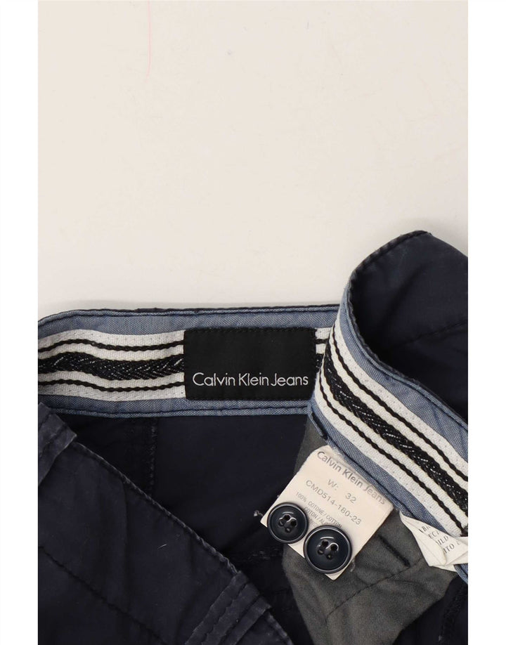 Мужские шорты чинос Calvin Klein W32, средний темно-синий, хлопок