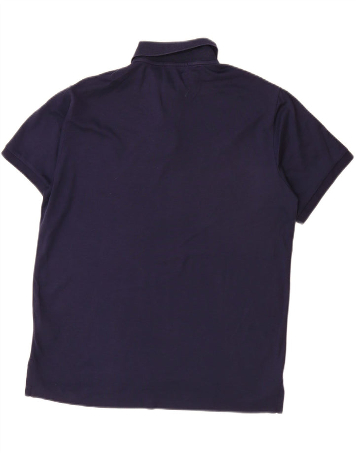POLO RALPH LAUREN Мужская рубашка поло приталенного кроя на заказ, большая темно-синяя хлопковая рубашка