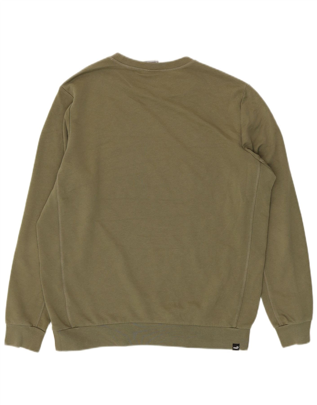 PUMA Mens Sweatshirt Jumper Medium Khaki Cotton