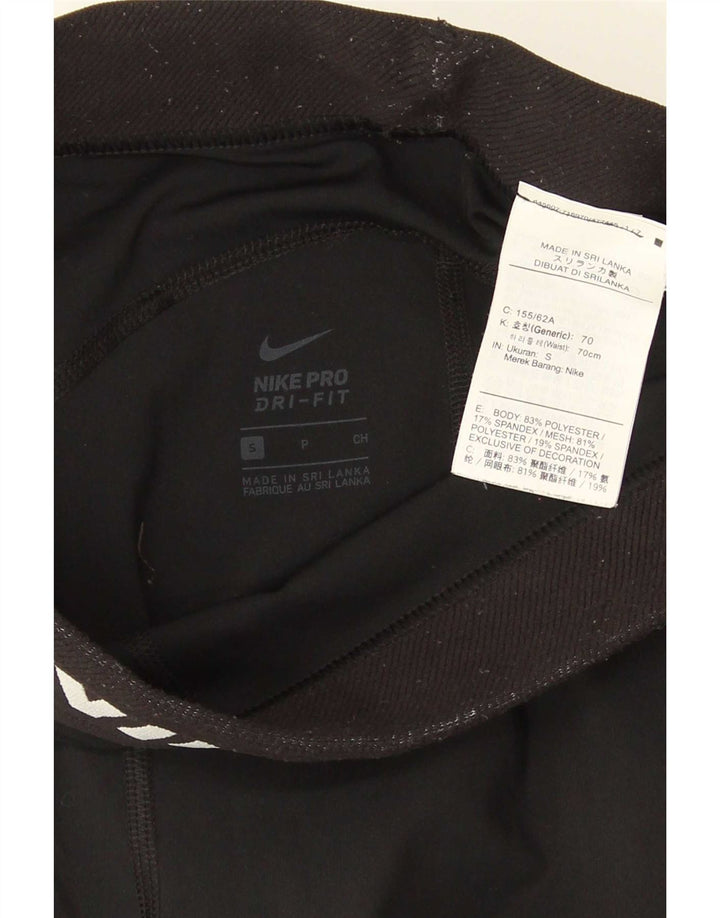 Женские леггинсы с рисунком Nike Dri Fit UK 10, маленькие черные, полиэстер