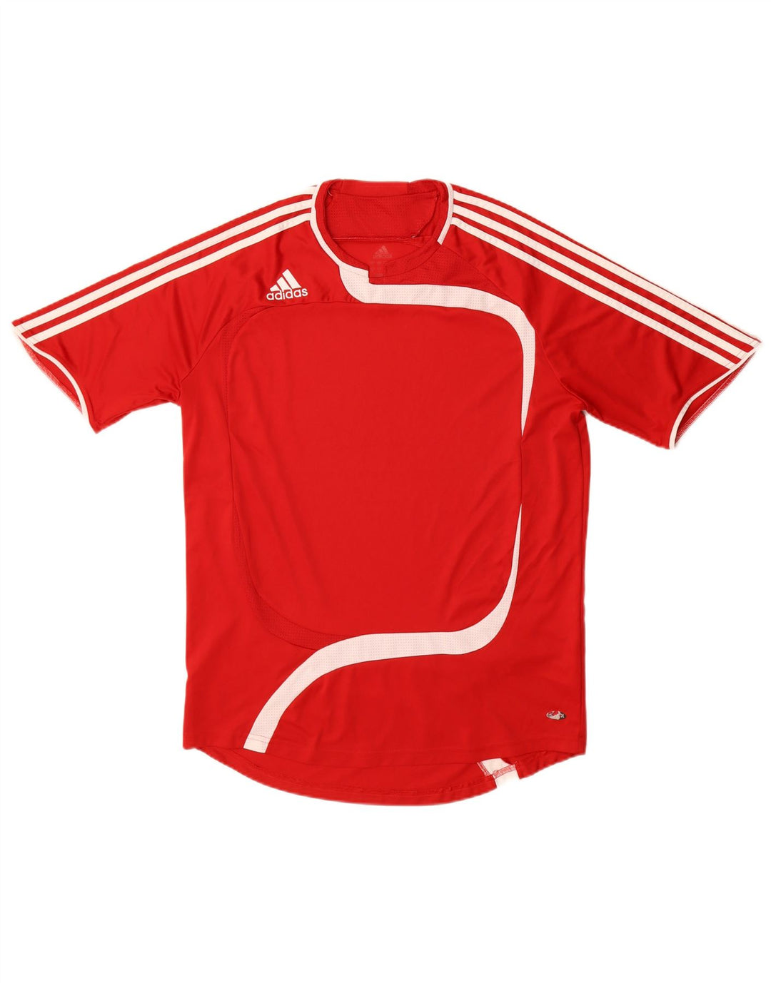 Мужская футболка Adidas Top Large Red из полиэстера с цветными блоками