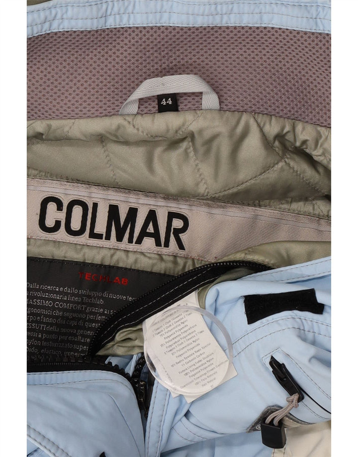 Женская лыжная куртка Colmar с капюшоном IT 44, средний синий, полиамид с цветными блоками