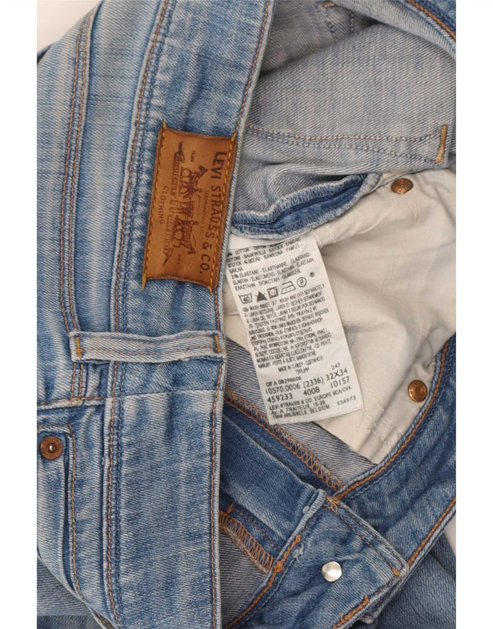 Женские прямые джинсы Levi's 570 W34 L29 синие, хлопок