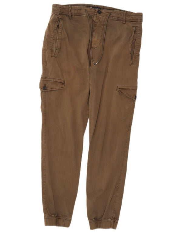 Мужские брюки-карго Zara, средние W31 L28, хаки, хлопок