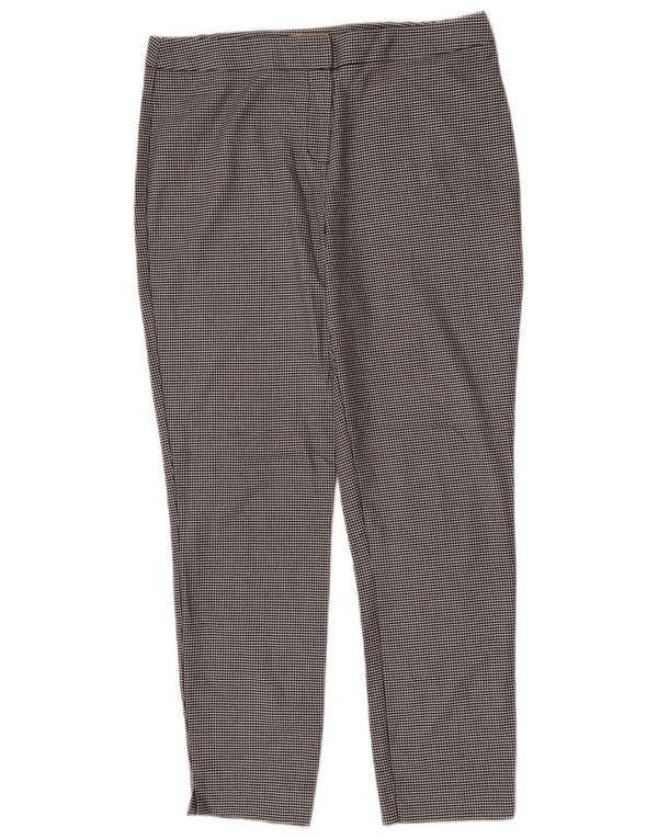 Женские узкие костюмные брюки Hobbs UK 12, средние W32 L28, черные с узором «гусиные лапки»