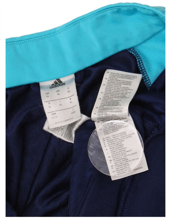Мужской спортивный костюм ADIDAS XL, темно-синий, полиэстер с цветными блоками