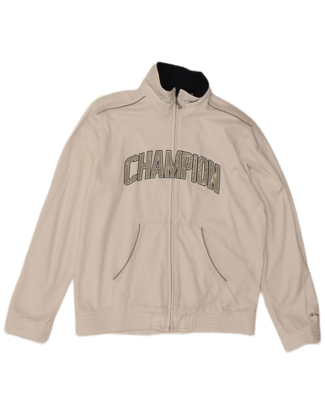 Мужской спортивный костюм CHAMPION с графическим рисунком, верхняя куртка, средний белый полиэстер