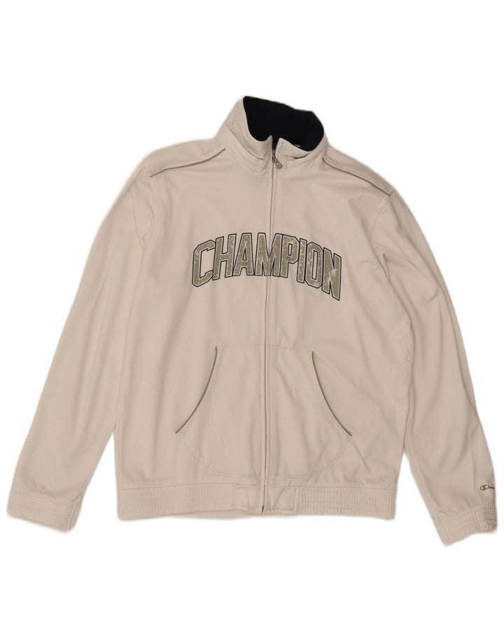 Мужской спортивный костюм CHAMPION с графическим рисунком, верхняя куртка, средний белый полиэстер