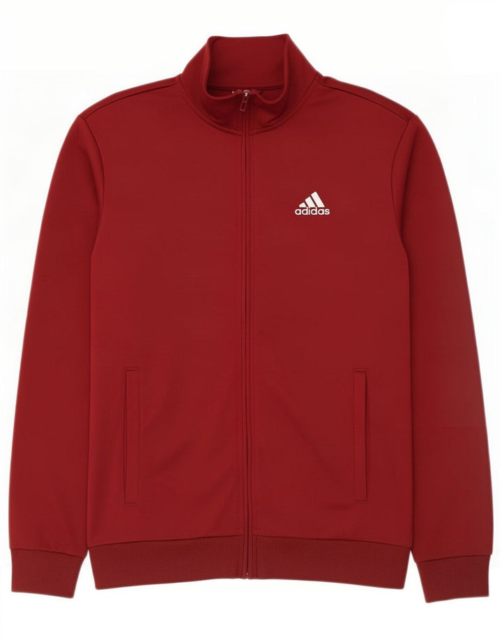 Мужская спортивная куртка Adidas, маленький темно-бордовый полиэстер