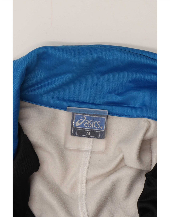 Мужская спортивная куртка Asics с графическим рисунком, средняя черная с цветными блоками