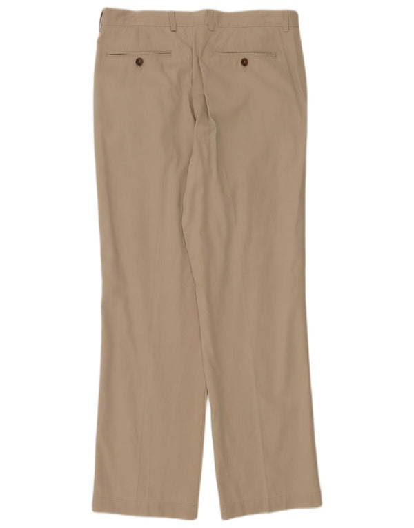 Marks & Spencer Mens Pegged Chino Trousers W34 L31 Beige Lyocell