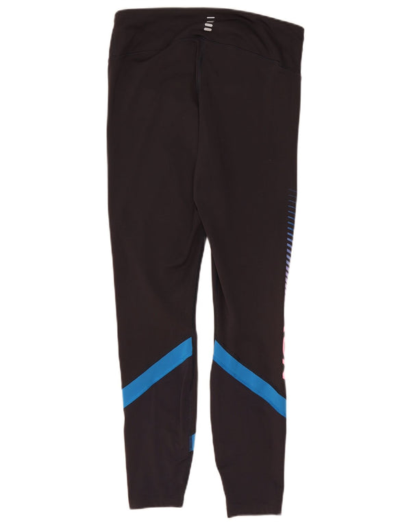 Женские леггинсы с рисунком Under Armour UK 14, большие черные цветные блоки