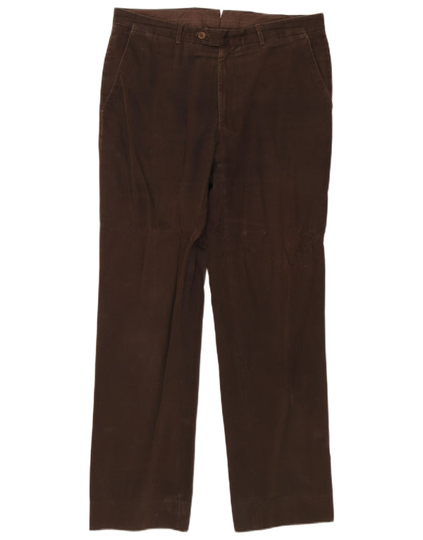 Мужские прямые брюки чинос Massimo Dutti EU 44, большие W34 L31, коричневые, хлопок