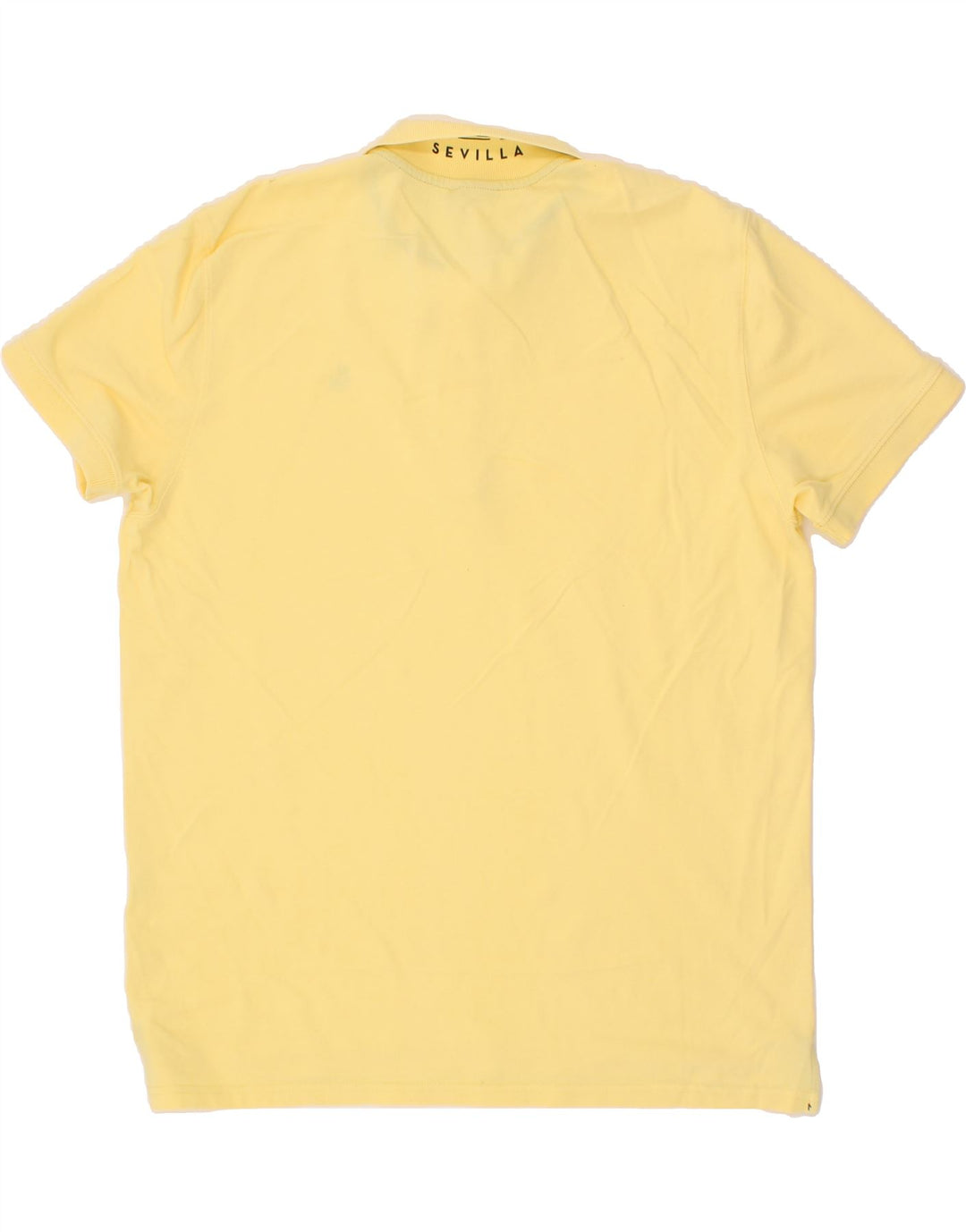 VINTAGE Mens Polo Shirt XL Yellow Vintage Vintage and Second-Hand Vintage from Messina Hembry 