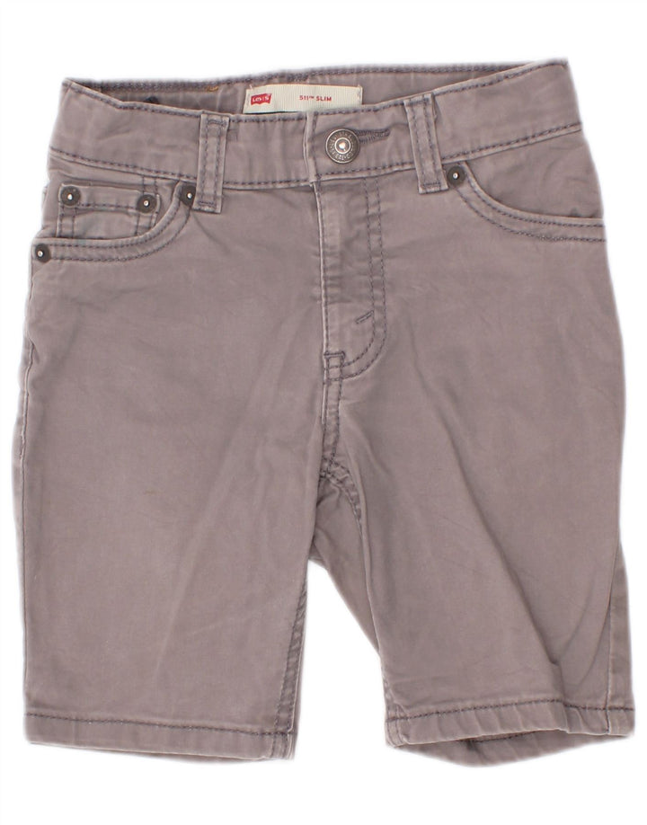 Levi's Boys 511 Узкие повседневные шорты 6-7 лет W20 Серый хлопок