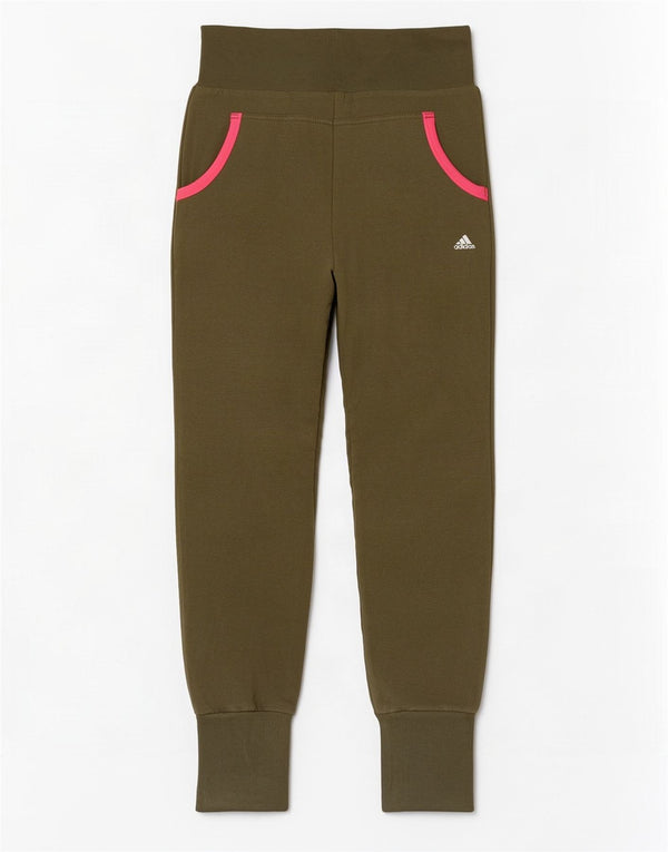 Женские спортивные брюки Adidas Joggers UK 10, маленькие, хаки, хлопок