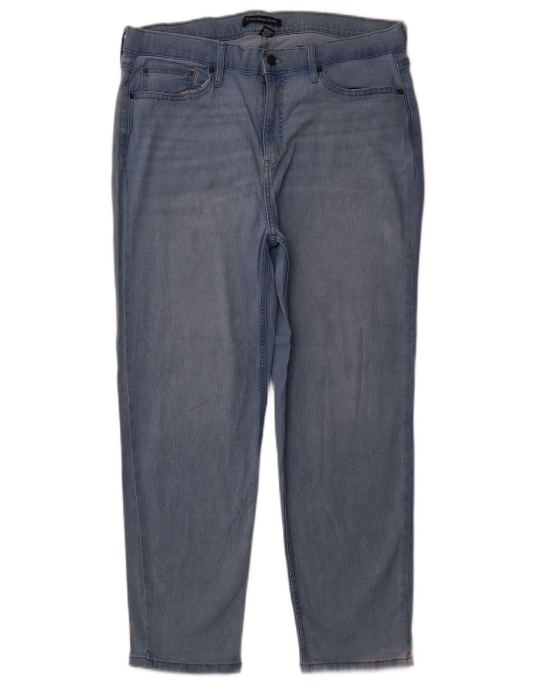 Женские укороченные джинсы Calvin Klein Slim, размер США 16, большие размеры W33 L26, синий хлопок