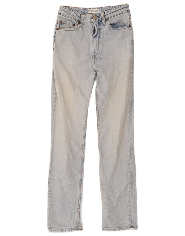Женские прямые джинсы Zara EU 36 XS W26 L30 синие