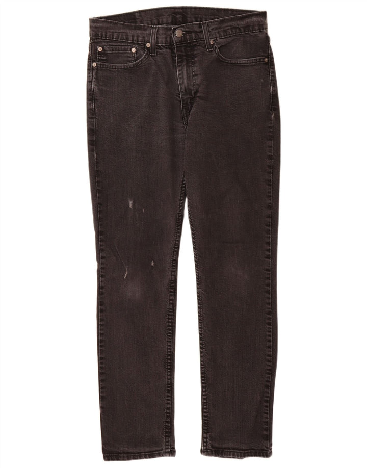 Мужские джинсы Levi's 511 с потертостями W34 L32, черный хлопок