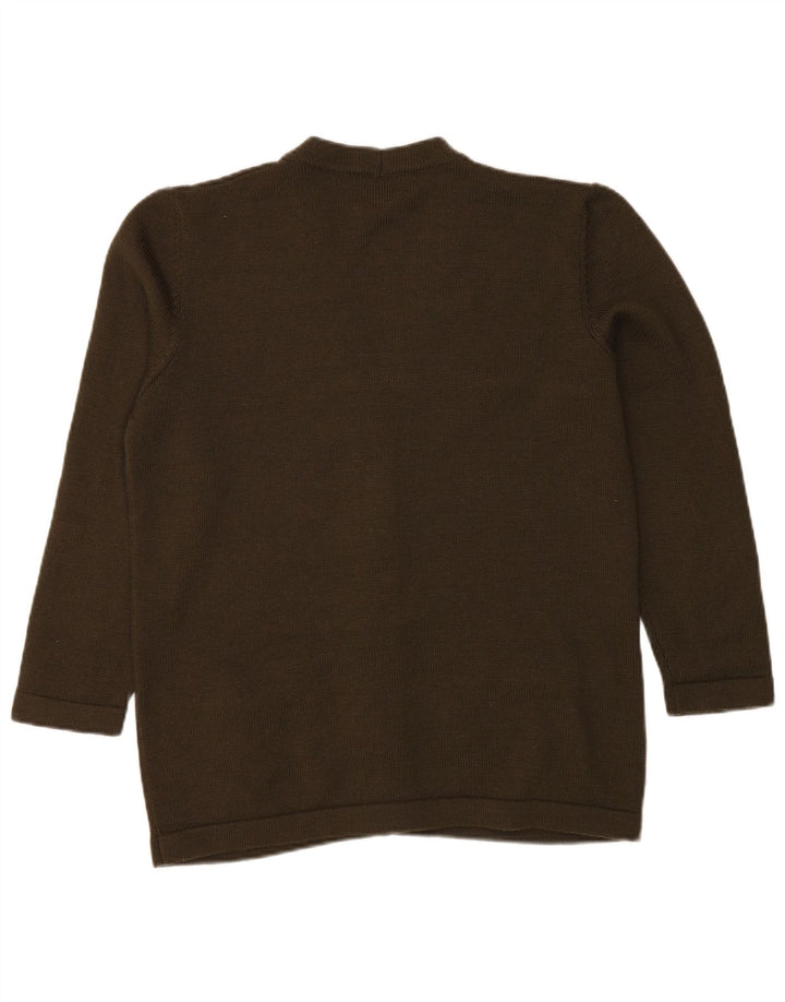 Женский кардиган LUISA SPAGNOLI, Великобритания 18 XL, цвет хаки, шерсть