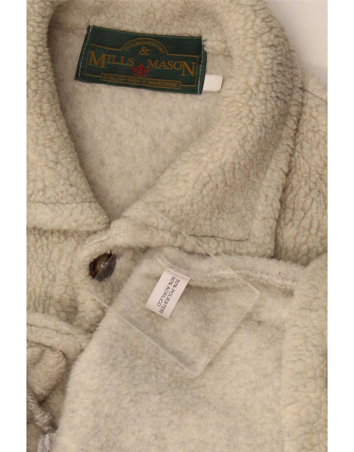 Винтажная мужская флисовая куртка UK 42 XL, серая, полиэстер с цветными блоками