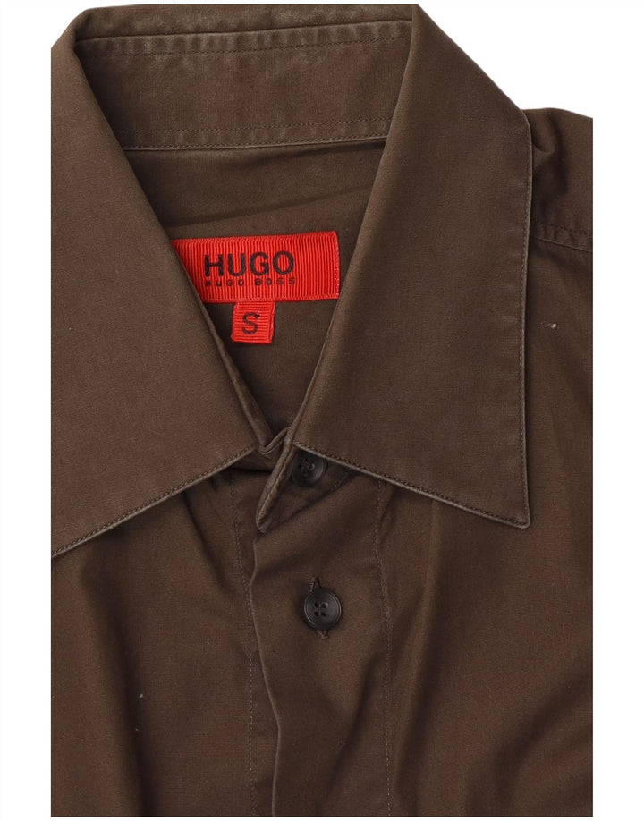 Рубашка мужская HUGO BOSS маленькая коричневая
