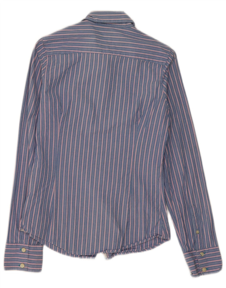 Женская рубашка Jack Wills UK 8, хлопковая маленькая синяя полоска
