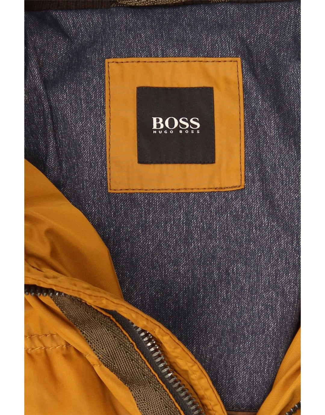 Мужская стеганая куртка с капюшоном Hugo Boss UK 40, большая, желтая