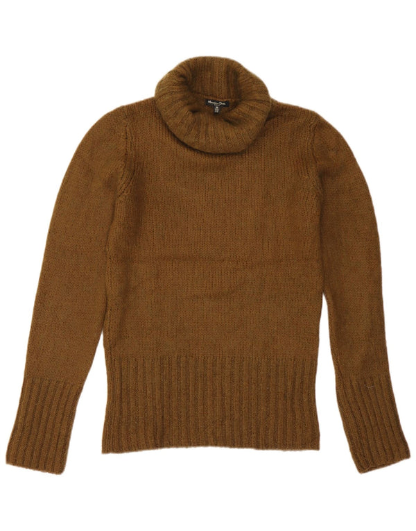 Женский джемпер Massimo Dutti с высоким воротником UK 12, средний хаки, акрил