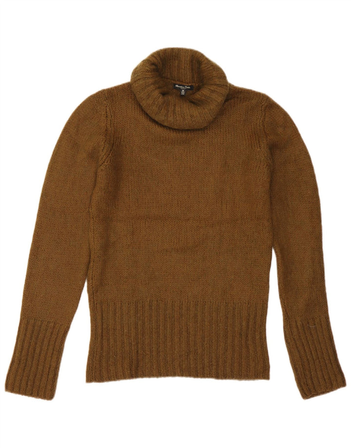 Женский джемпер Massimo Dutti с высоким воротником UK 12, средний хаки, акрил