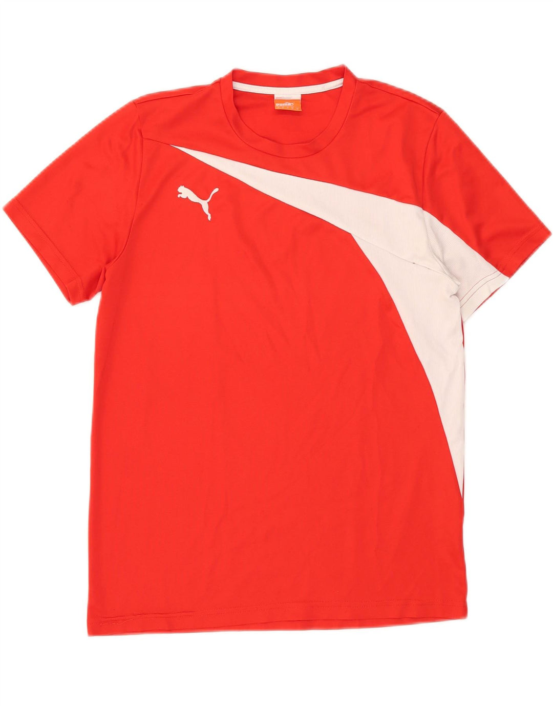 Мужская футболка Puma Верх среднего красного цвета из полиэстера с цветными блоками