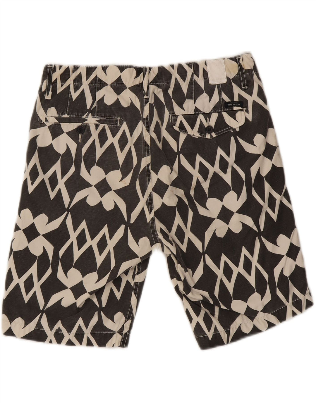 Мужские шорты чинос Scotch & Soda W30, хлопок среднего серого цвета с геометрическим рисунком
