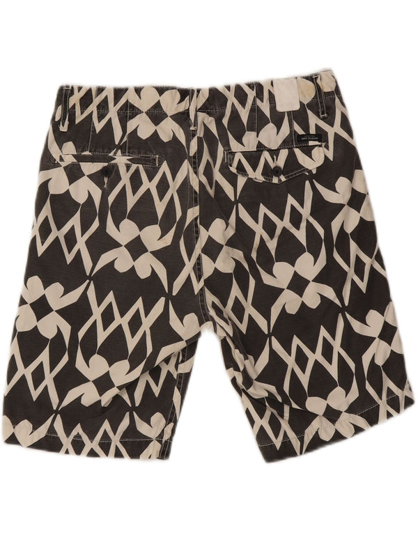 Мужские шорты чинос Scotch & Soda W30, хлопок среднего серого цвета с геометрическим рисунком
