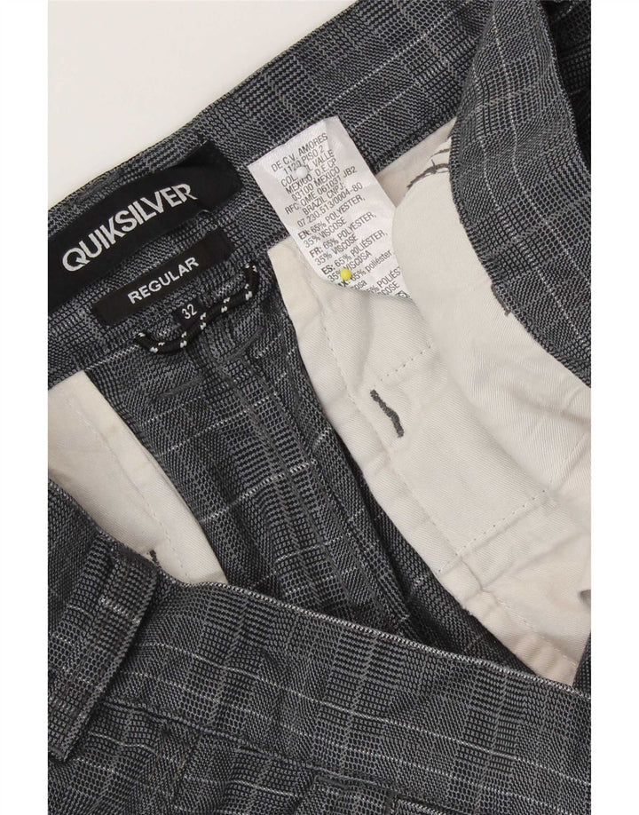 Мужские шорты чинос Quiksilver Regular W32, средний темно-синий полиэстер в клетку