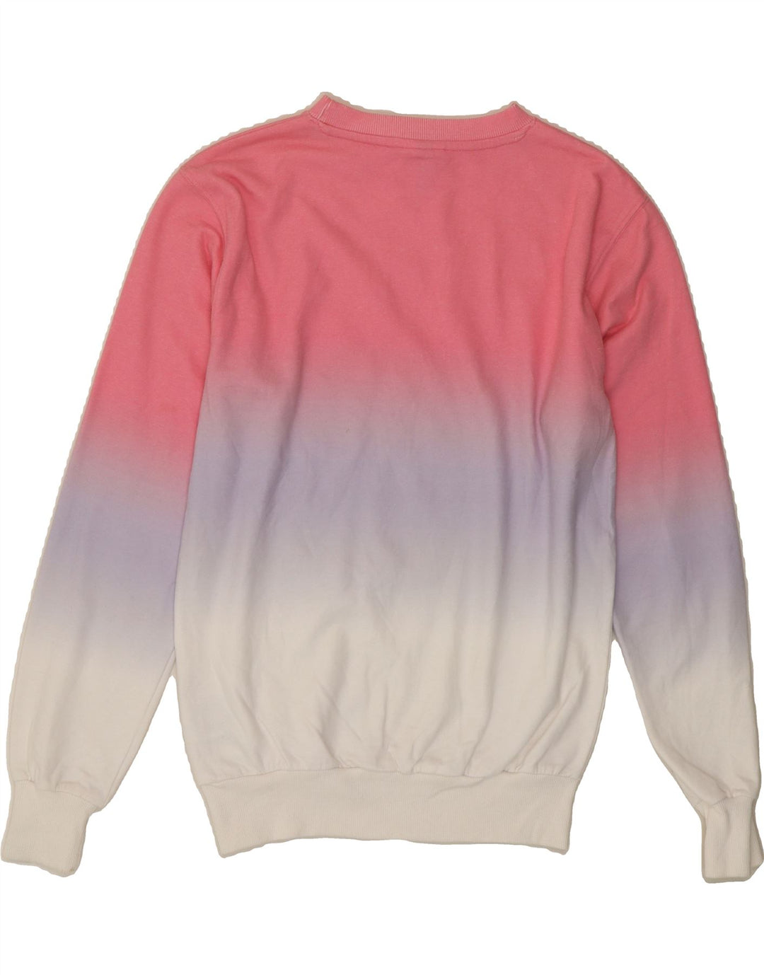 ELLESSE Womens Oversized Graphic Sweatshirt Jumper UK 8 Small Pink Tie Dye Vintage Ellesse and Second-Hand Ellesse from Messina Hembry 