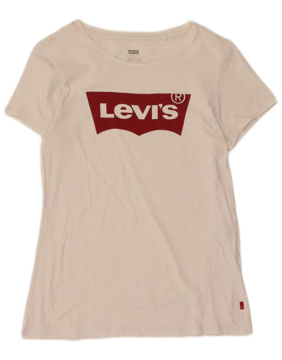 Женская футболка с рисунком Levi's Top UK 10, маленькая белая