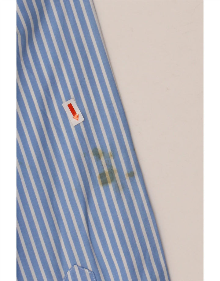 TOMMY HILFIGER Мужская рубашка из хлопка в синюю полоску среднего размера