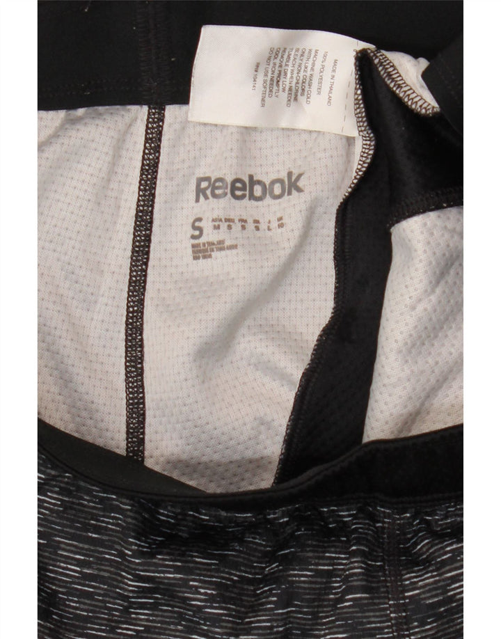 Женские спортивные шорты REEBOK UK 10, маленькие серые, из полиэстера с крапинками
