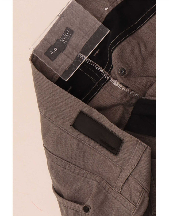 Мужские прямые укороченные брюки Marks & Spencer Autograph W40 L25 серые