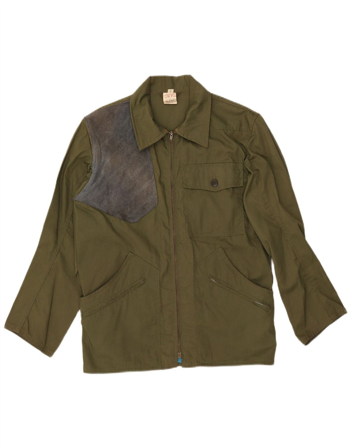 Мужская куртка VINTAGE Utility UK 36, маленький цвет хаки, полиэстер