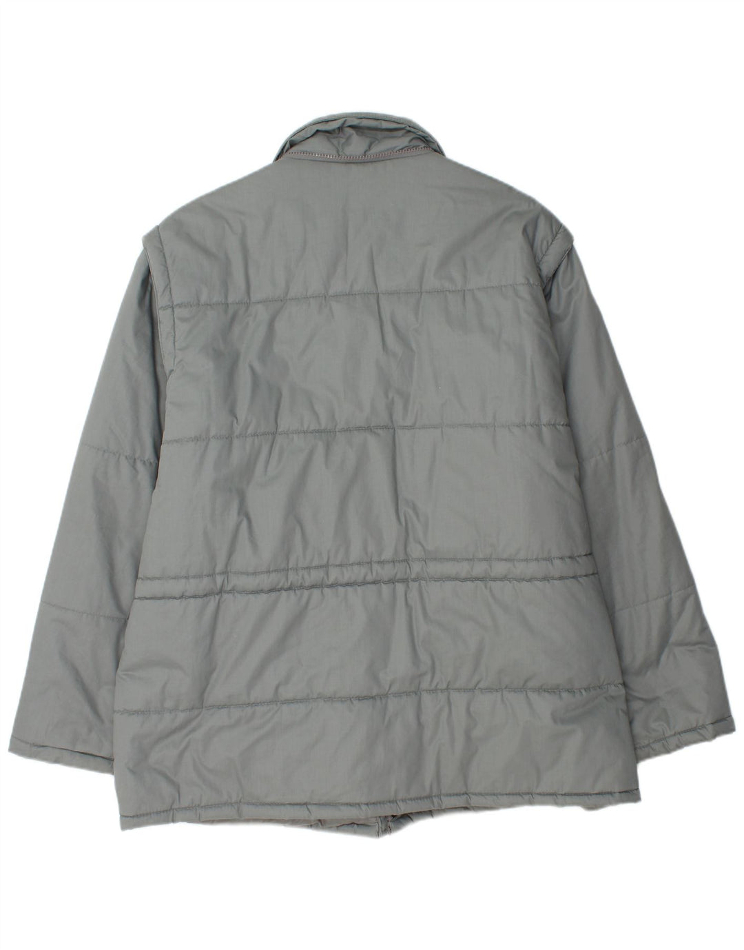 FASHION LEADER Mens Padded Jacket IT 55 2XL Grey Polyester