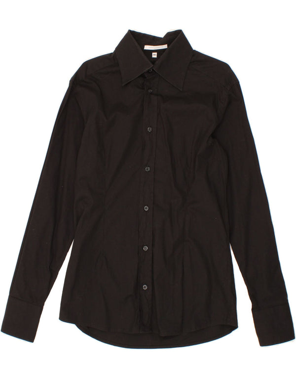 DANIELE ALESSANDRINI Mens Shirt Medium Black Cotton