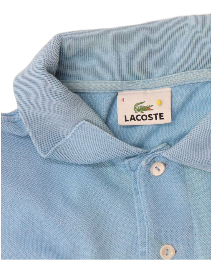 Мужская рубашка-поло Lacoste, размер 4, средний синий хлопок, размер 4